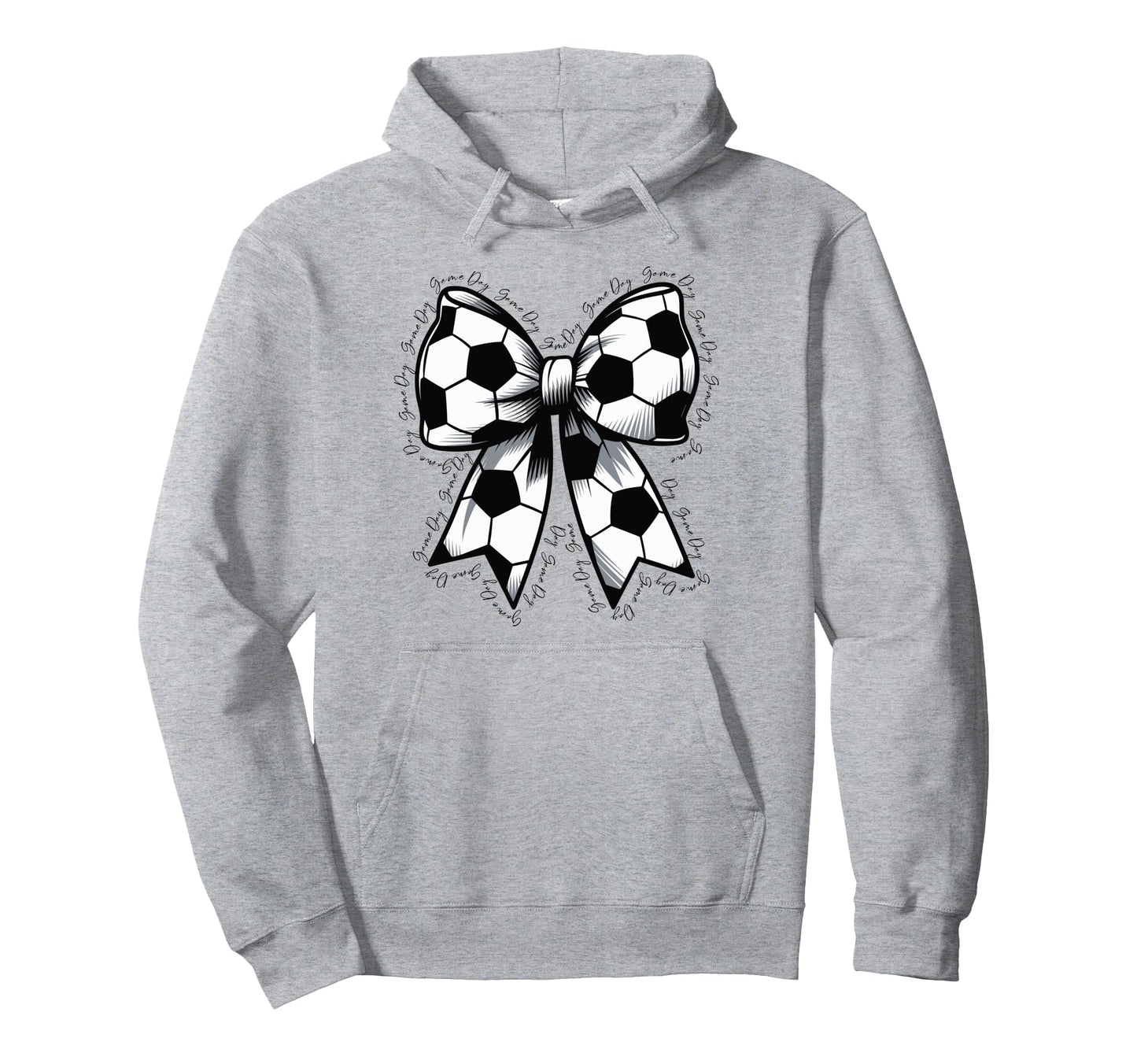 Soccer Game Day Soccer Lover Coquette Bow Hoodie - Streetwear Style Unisex - T-Shirt, Sweatshirt, Hoodie