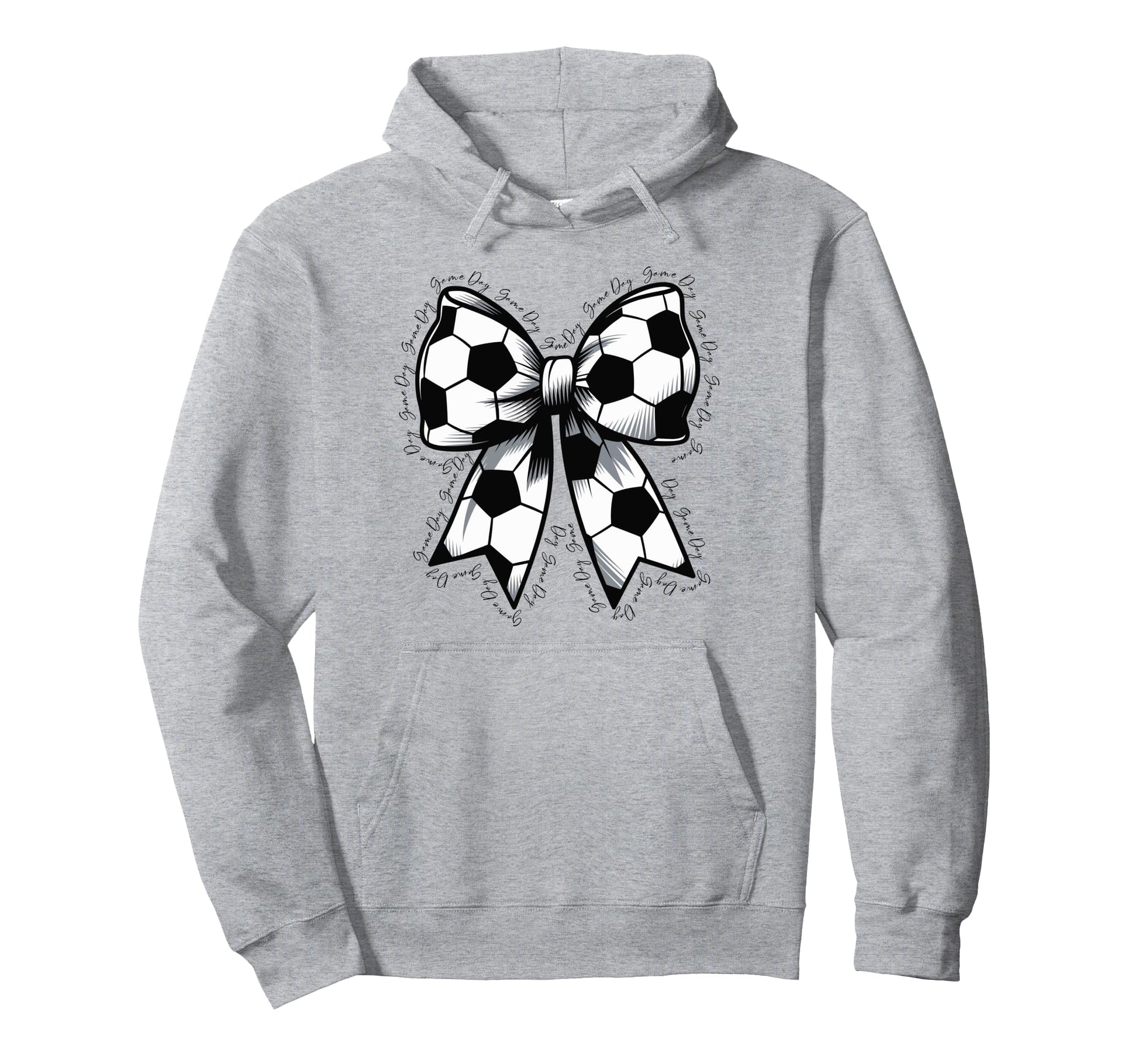 Soccer Game Day Soccer Lover Coquette Bow Hoodie - Streetwear Style Unisex - T-Shirt, Sweatshirt, Hoodie