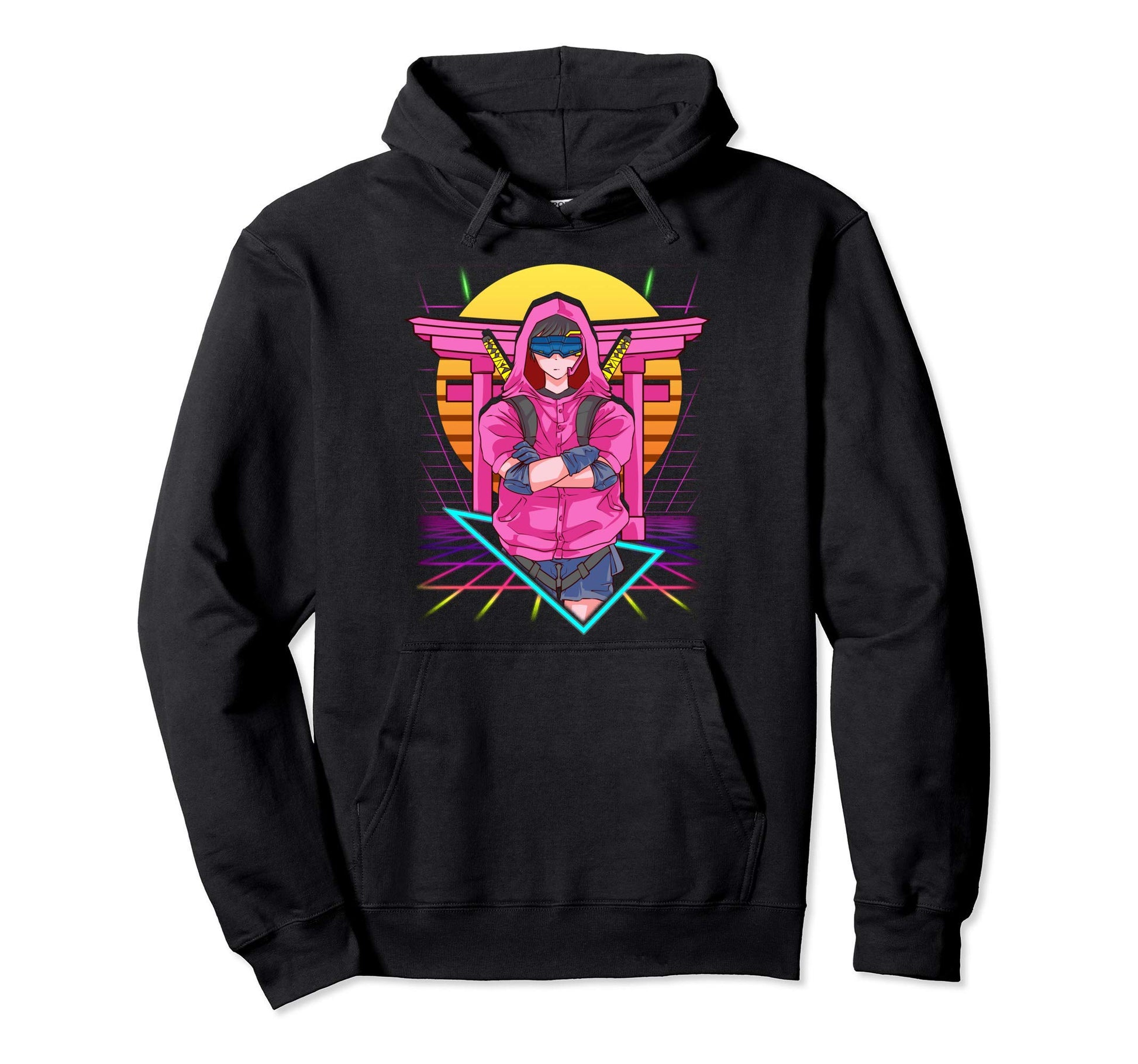 Aesthetic Vaporwave Anime Kawaii Hoodie - Graphic Print for Adults - T-Shirt, Sweatshirt, Hoodie