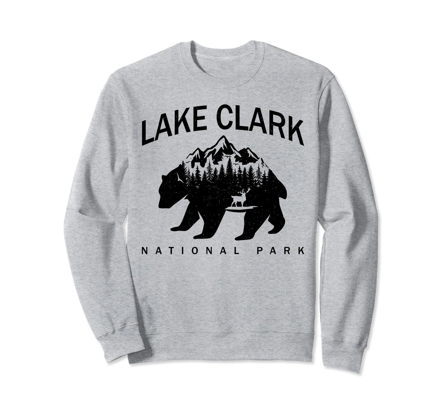 Lake Clark National Park Bear Sweatshirt - Trendy Graphic for Adults - T-Shirt, Sweatshirt, Hoodie