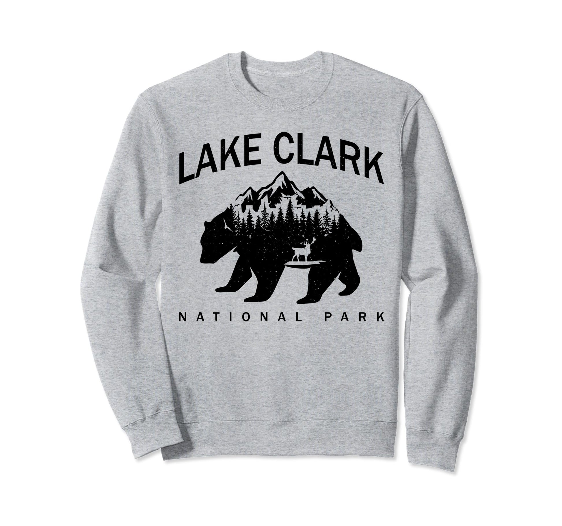 Lake Clark National Park Bear Sweatshirt - Trendy Graphic for Adults - T-Shirt, Sweatshirt, Hoodie