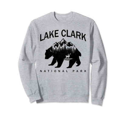 Lake Clark National Park Bear Sweatshirt - Trendy Graphic for Adults - T-Shirt, Sweatshirt, Hoodie