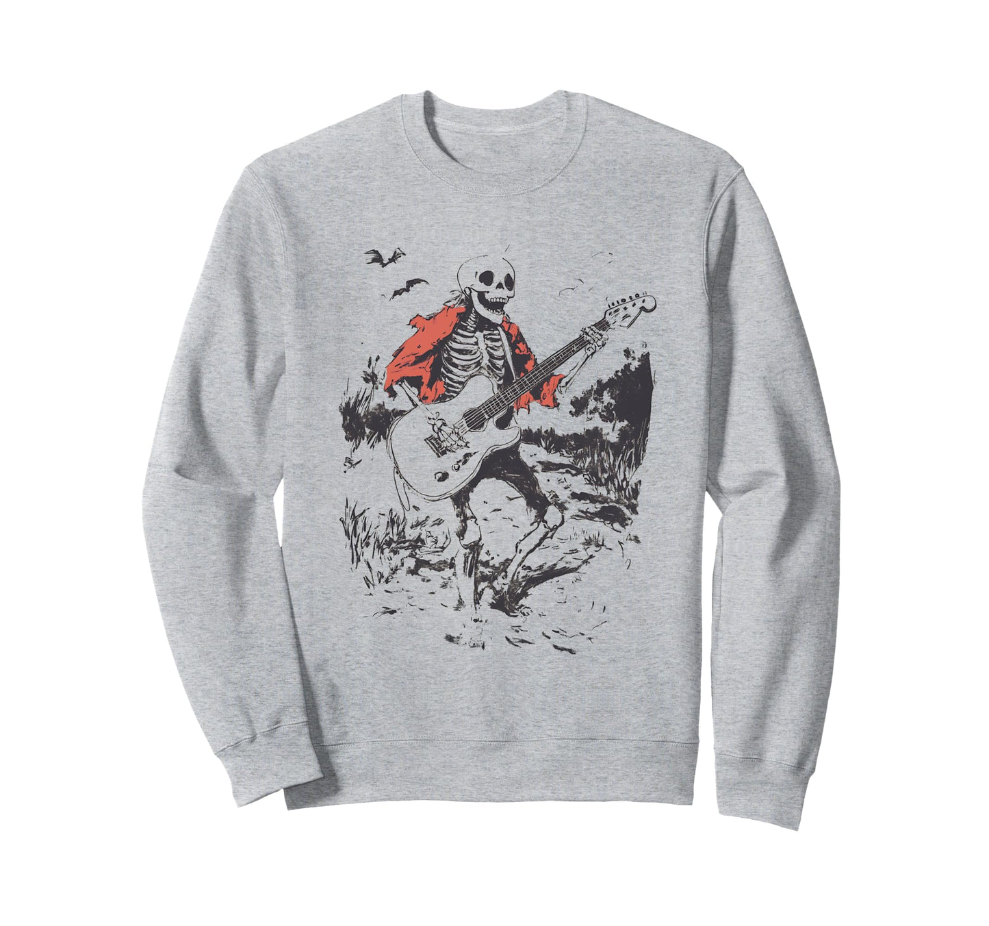 Dancing Skeleton Playing Sweatshirt - Casual Everyday Wear Men Women - T-Shirt, Sweatshirt, Hoodie