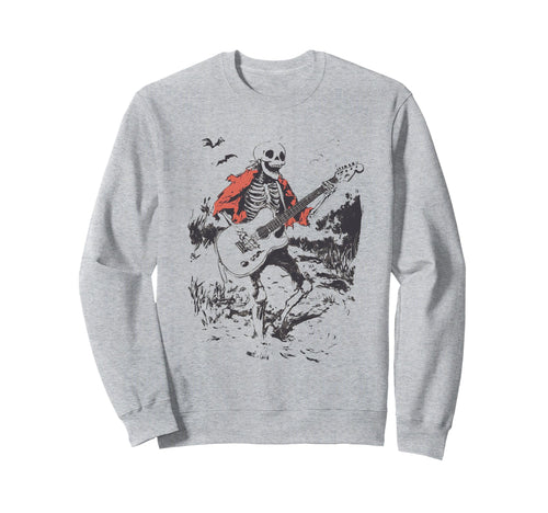 Dancing Skeleton Playing Sweatshirt - Casual Everyday Wear Men Women - T-Shirt, Sweatshirt, Hoodie
