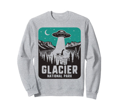 Glacier National Park Montana Ufo Sweatshirt - Casual Everyday Wear Unisex - T-Shirt, Sweatshirt, Hoodie