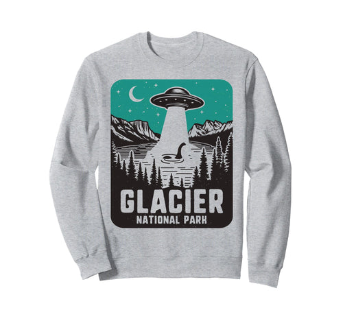 Glacier National Park Montana Ufo Sweatshirt - Casual Everyday Wear Unisex - T-Shirt, Sweatshirt, Hoodie