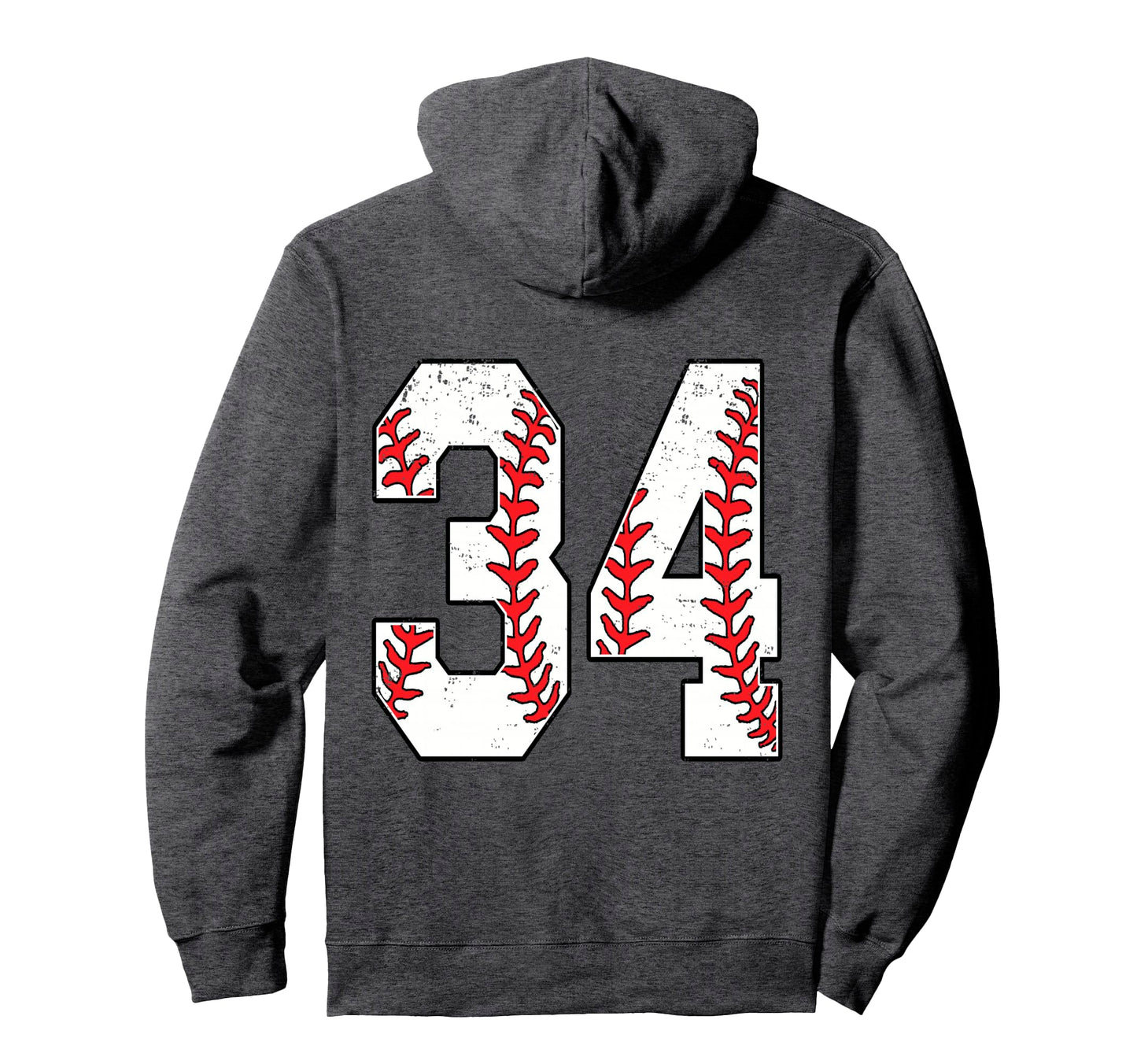Number 34 Baseball Jersey Number 34 Hoodie - Aesthetic Graphic Men Women - T-Shirt, Sweatshirt, Hoodie