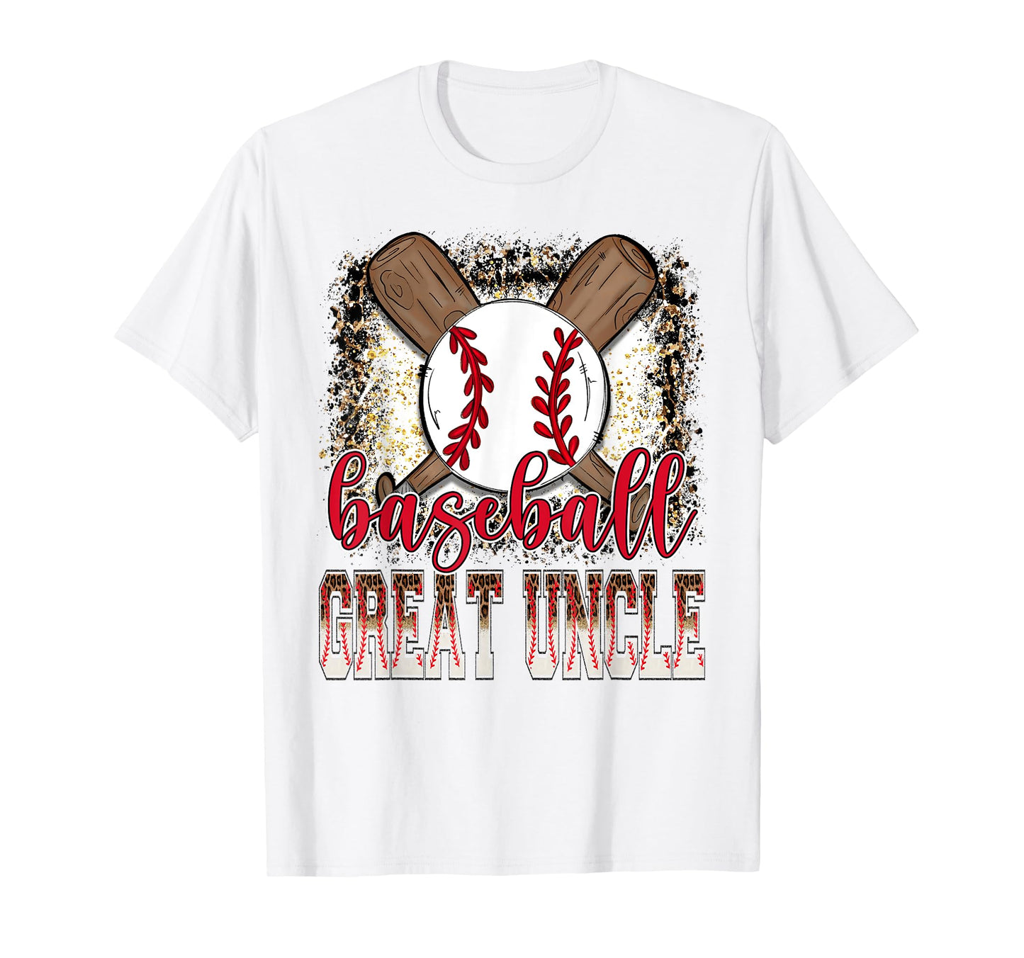 Baseball Great Uncle Leopard Proud T-Shirt - Custom Art Print for Adults - T-Shirt, Sweatshirt, Hoodie