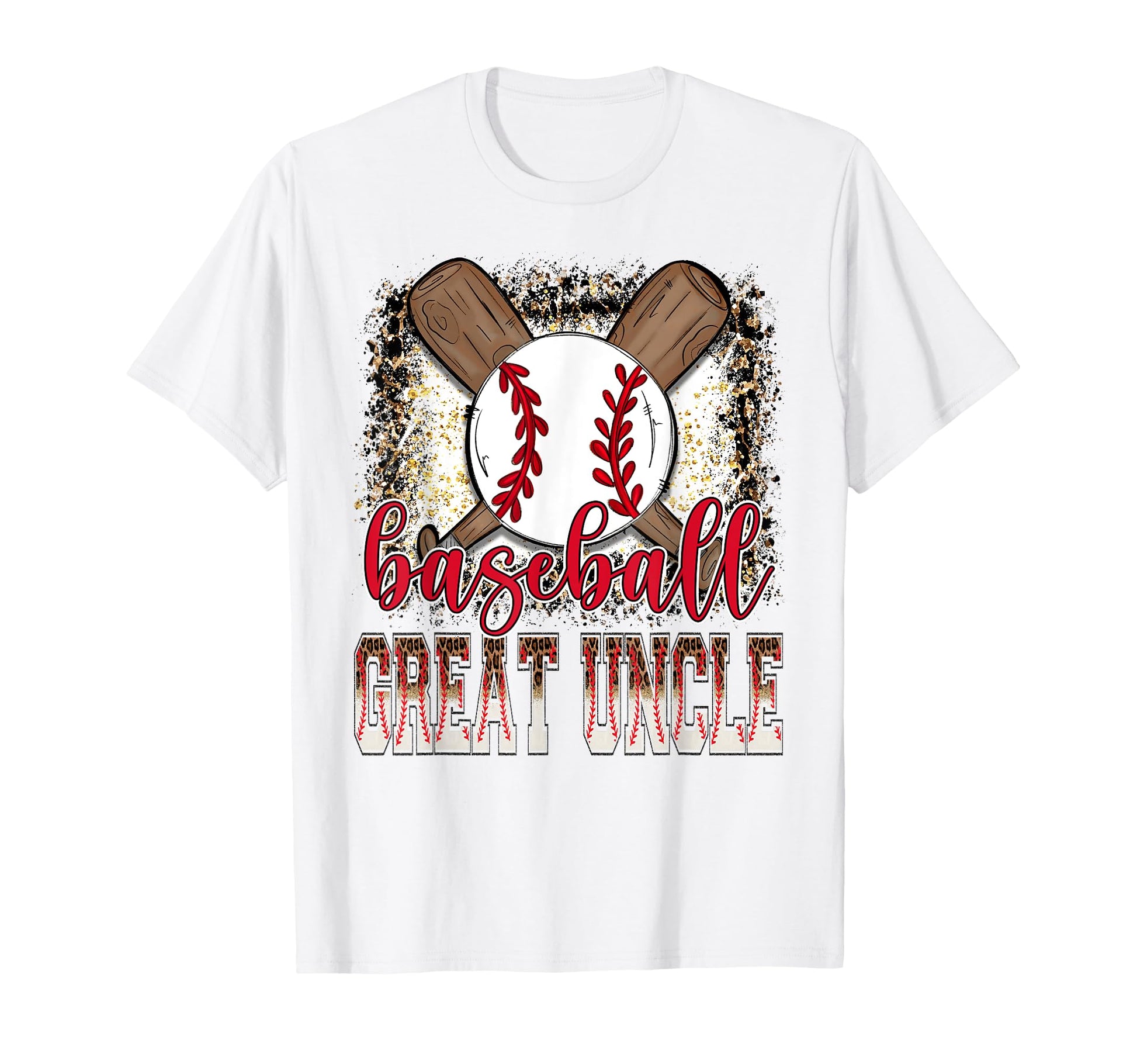 Baseball Great Uncle Leopard Proud T-Shirt - Custom Art Print for Adults - T-Shirt, Sweatshirt, Hoodie