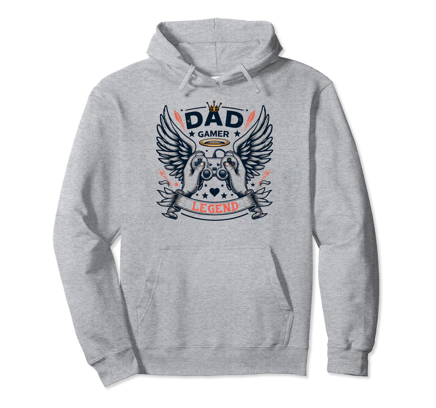 Gamer Dad Game Controller Video Game Hoodie - Custom Art Print Men Women - T-Shirt, Sweatshirt, Hoodie