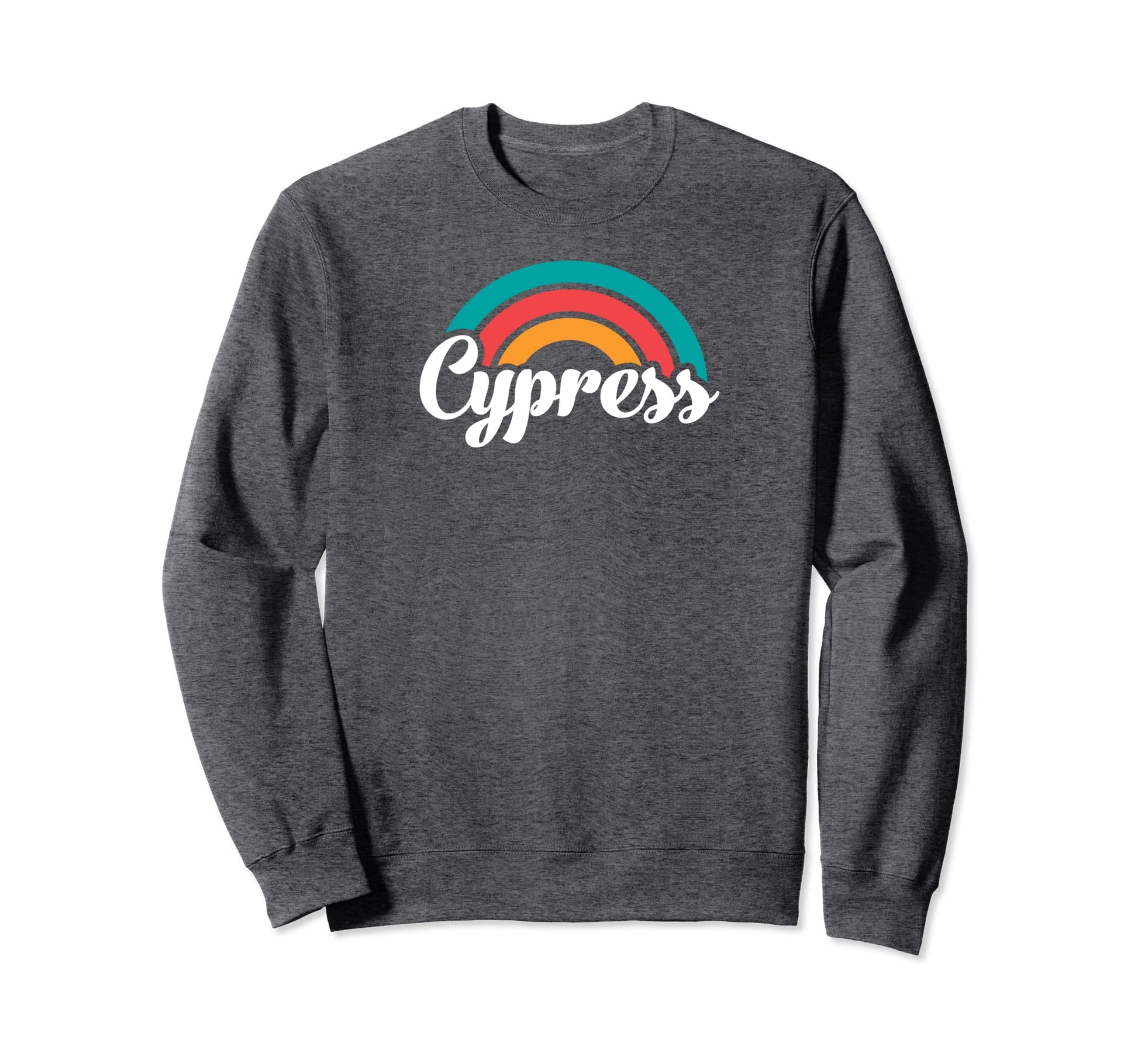 Cypress Ca Script Rainbow Sweatshirt - Aesthetic Graphic Unisex - T-Shirt, Sweatshirt, Hoodie