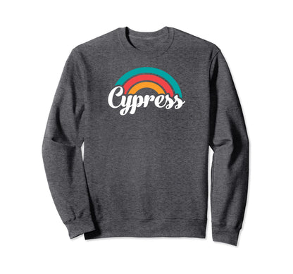 Cypress Ca Script Rainbow Sweatshirt - Aesthetic Graphic Unisex - T-Shirt, Sweatshirt, Hoodie