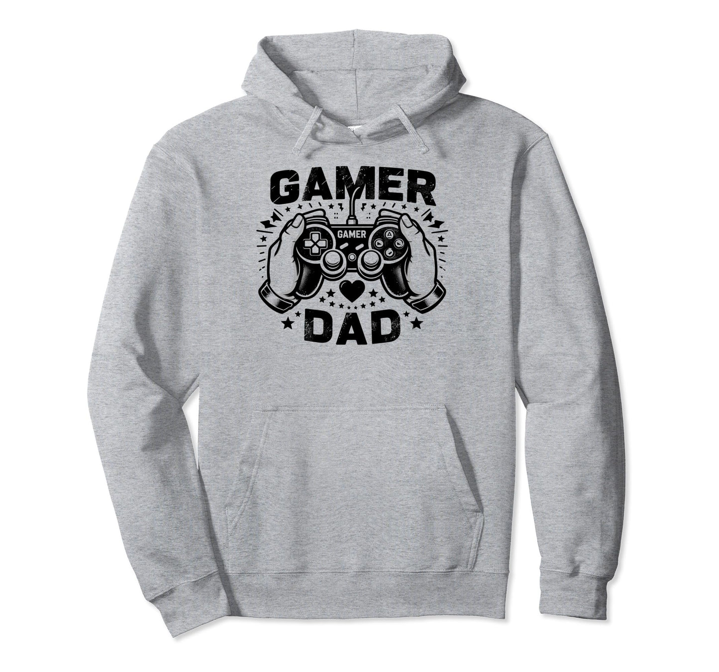 Gamer Dad Game Controller Gaming Video Hoodie - Custom Art Print Men Women - T-Shirt, Sweatshirt, Hoodie