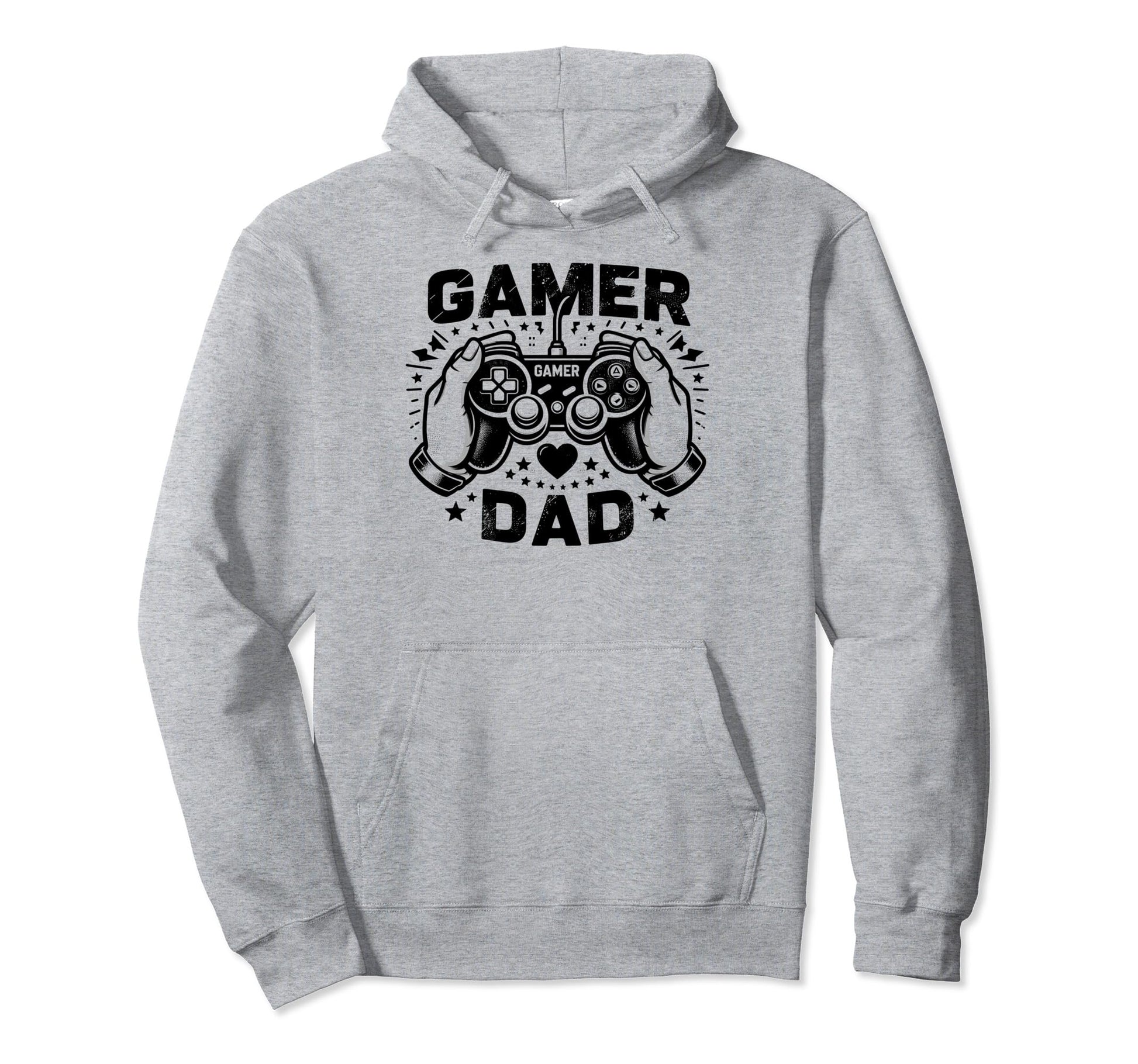Gamer Dad Game Controller Gaming Video Hoodie - Custom Art Print Men Women - T-Shirt, Sweatshirt, Hoodie