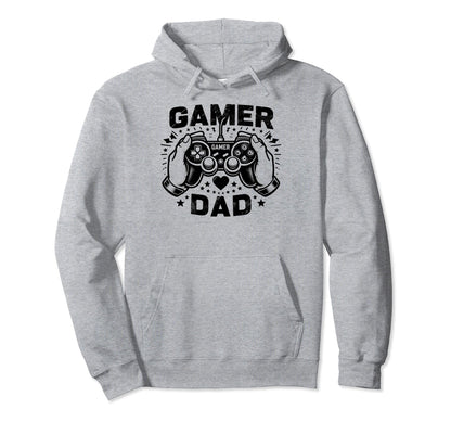 Gamer Dad Game Controller Gaming Video Hoodie - Custom Art Print Men Women - T-Shirt, Sweatshirt, Hoodie