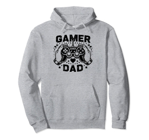 Gamer Dad Game Controller Gaming Video Hoodie - Custom Art Print Men Women - T-Shirt, Sweatshirt, Hoodie