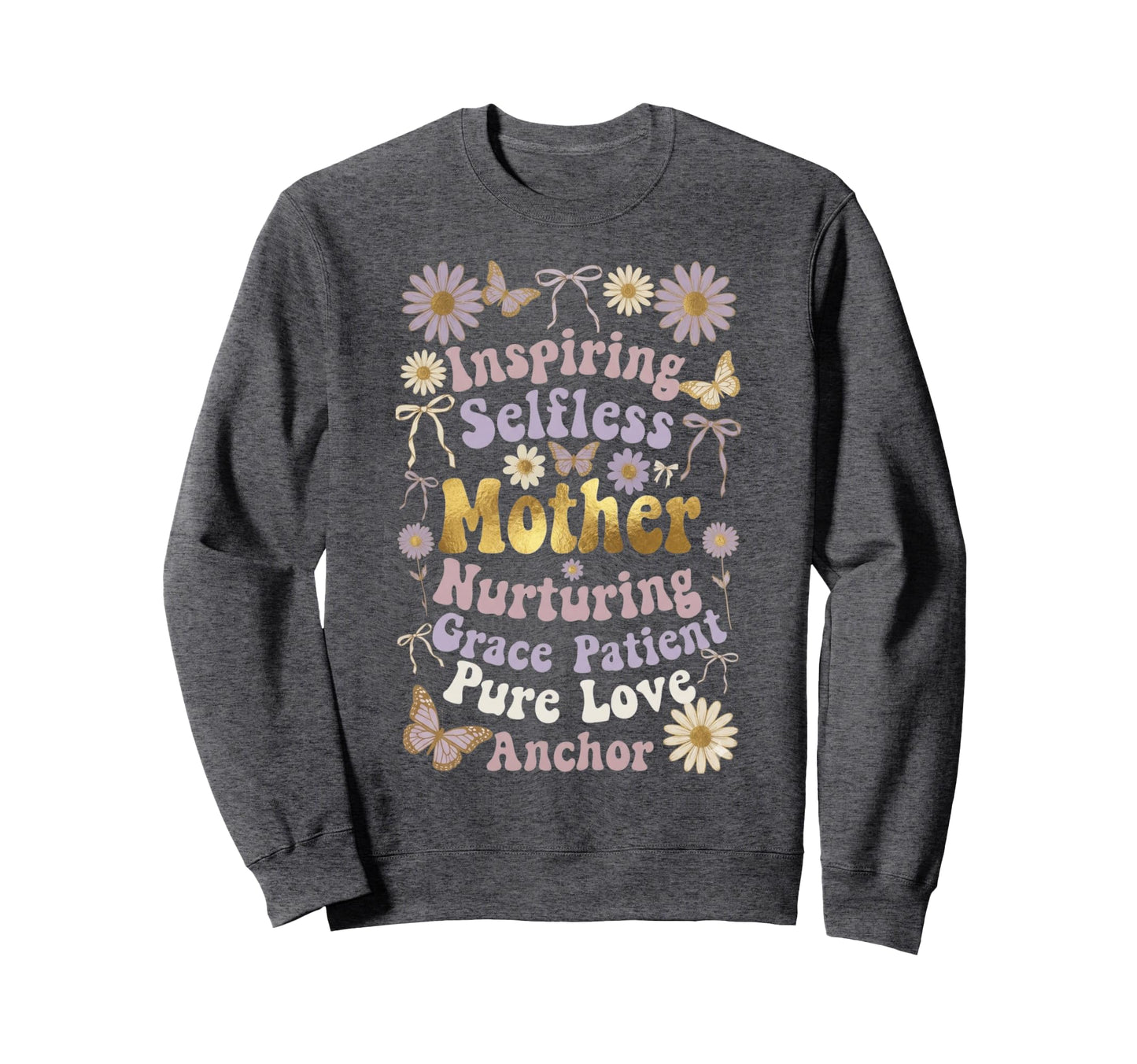 Boho Inspiring Selfless Mother Sweatshirt - Minimalist Print Men Women - T-Shirt, Sweatshirt, Hoodie