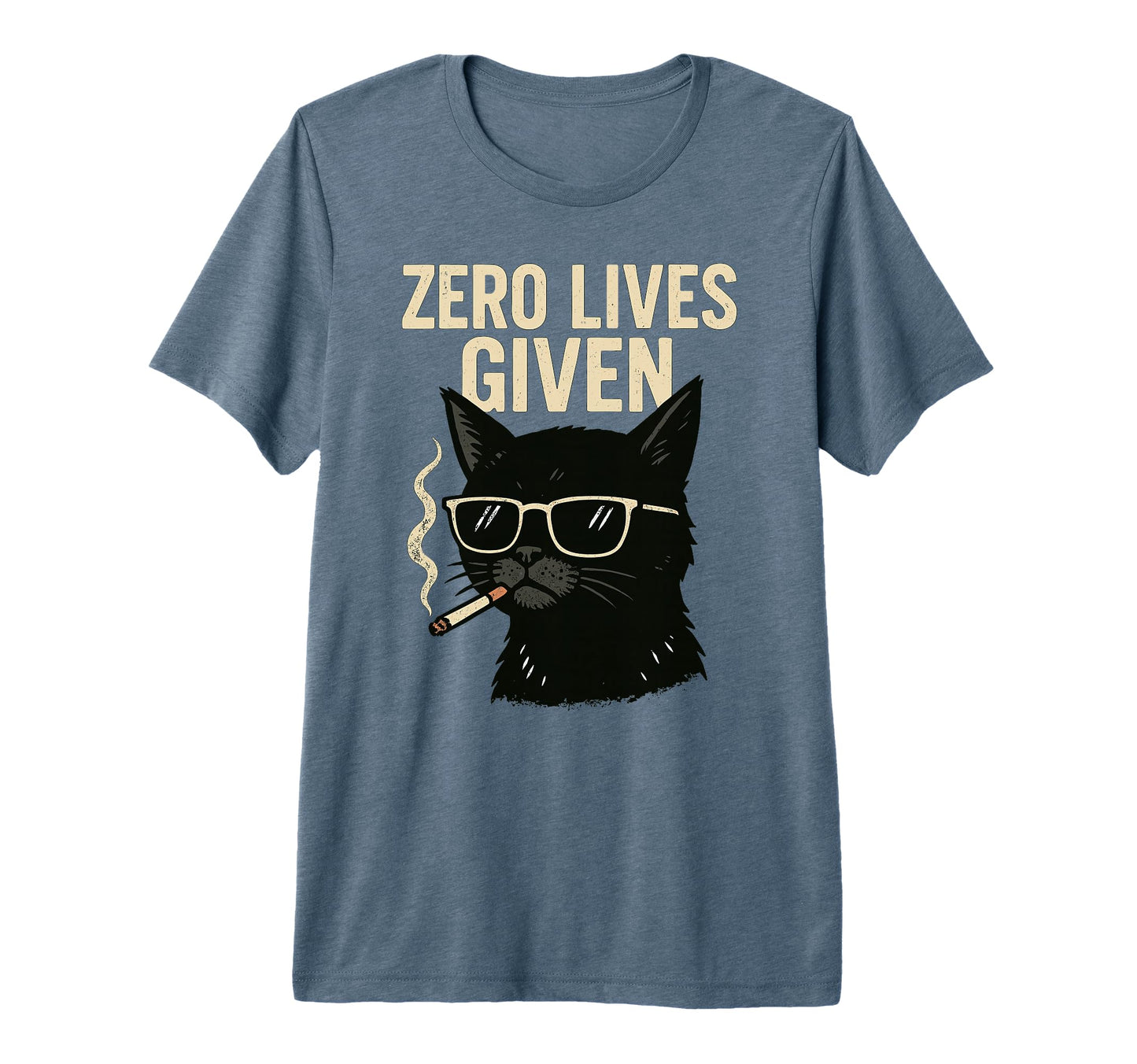 Rebellious Black Cat Smoking T-Shirt - Casual Everyday Wear for Adults - T-Shirt, Sweatshirt, Hoodie