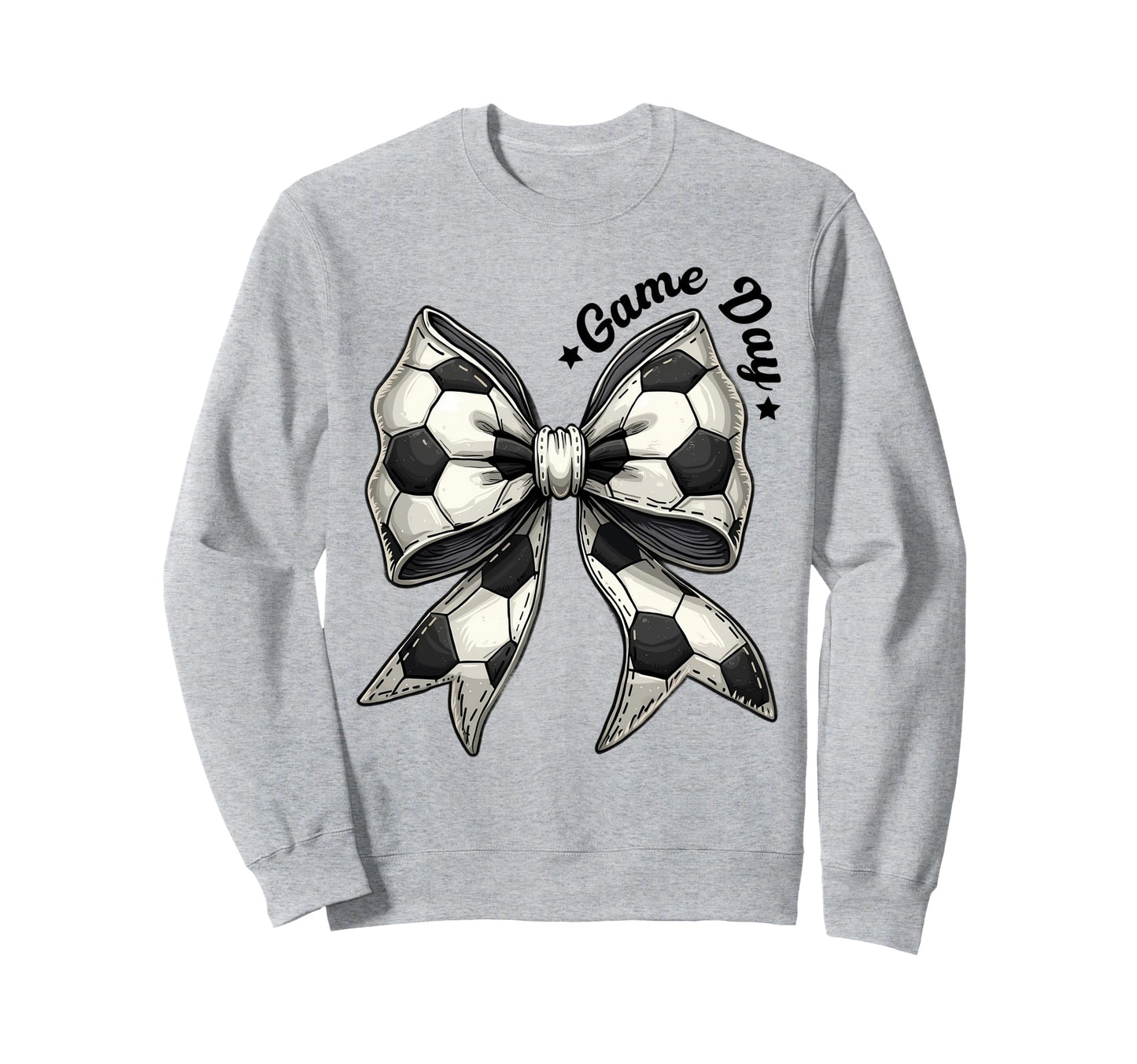Game Day Soccer Bow Coquette Sports Sweatshirt - Unique Graphic Unisex - T-Shirt, Sweatshirt, Hoodie