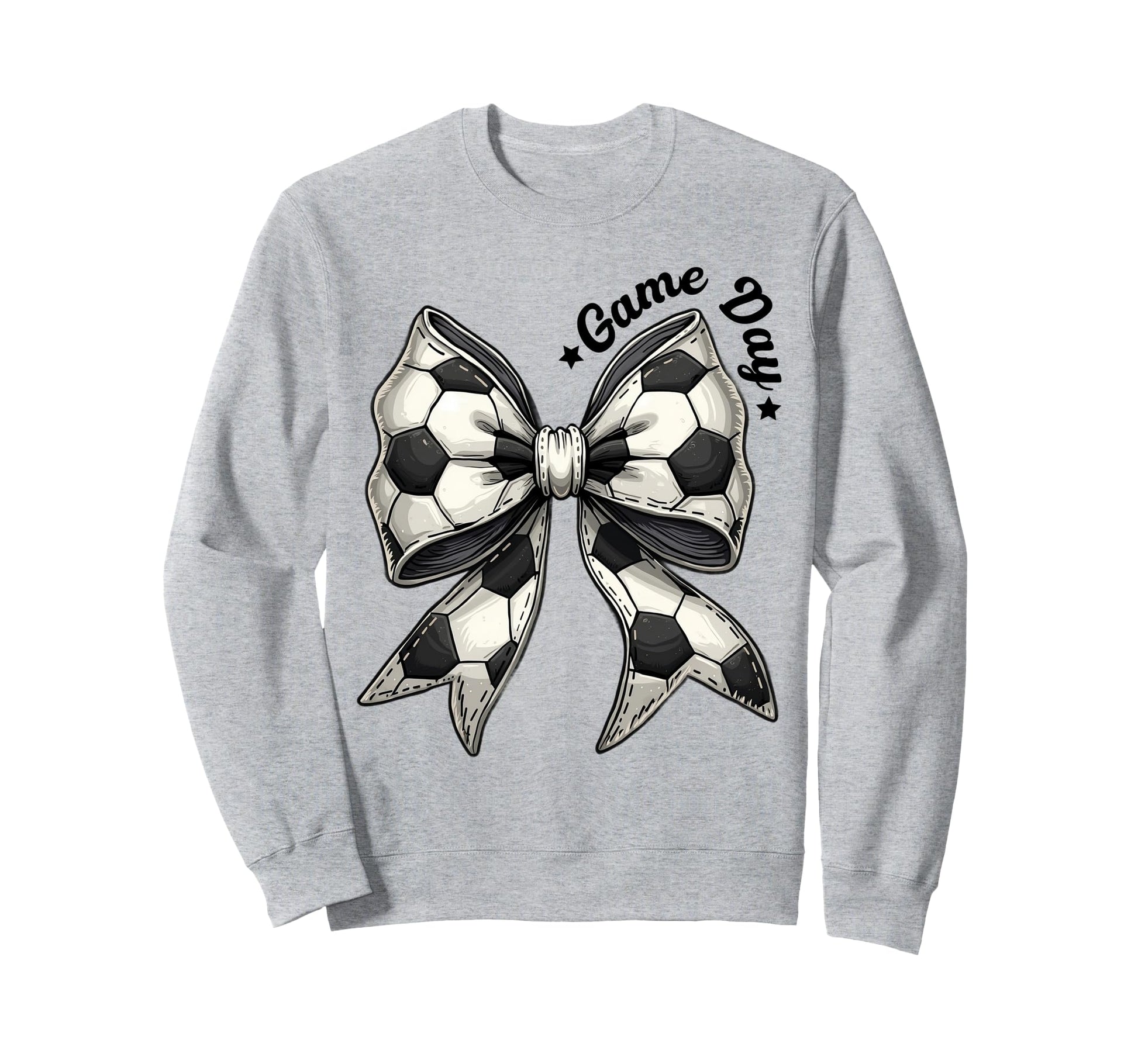Game Day Soccer Bow Coquette Sports Sweatshirt - Unique Graphic Unisex - T-Shirt, Sweatshirt, Hoodie