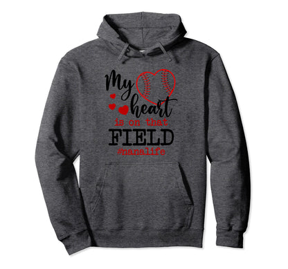 My Heart Is That Field Ballpark Hoodie - Streetwear Style Men Women - T-Shirt, Sweatshirt, Hoodie