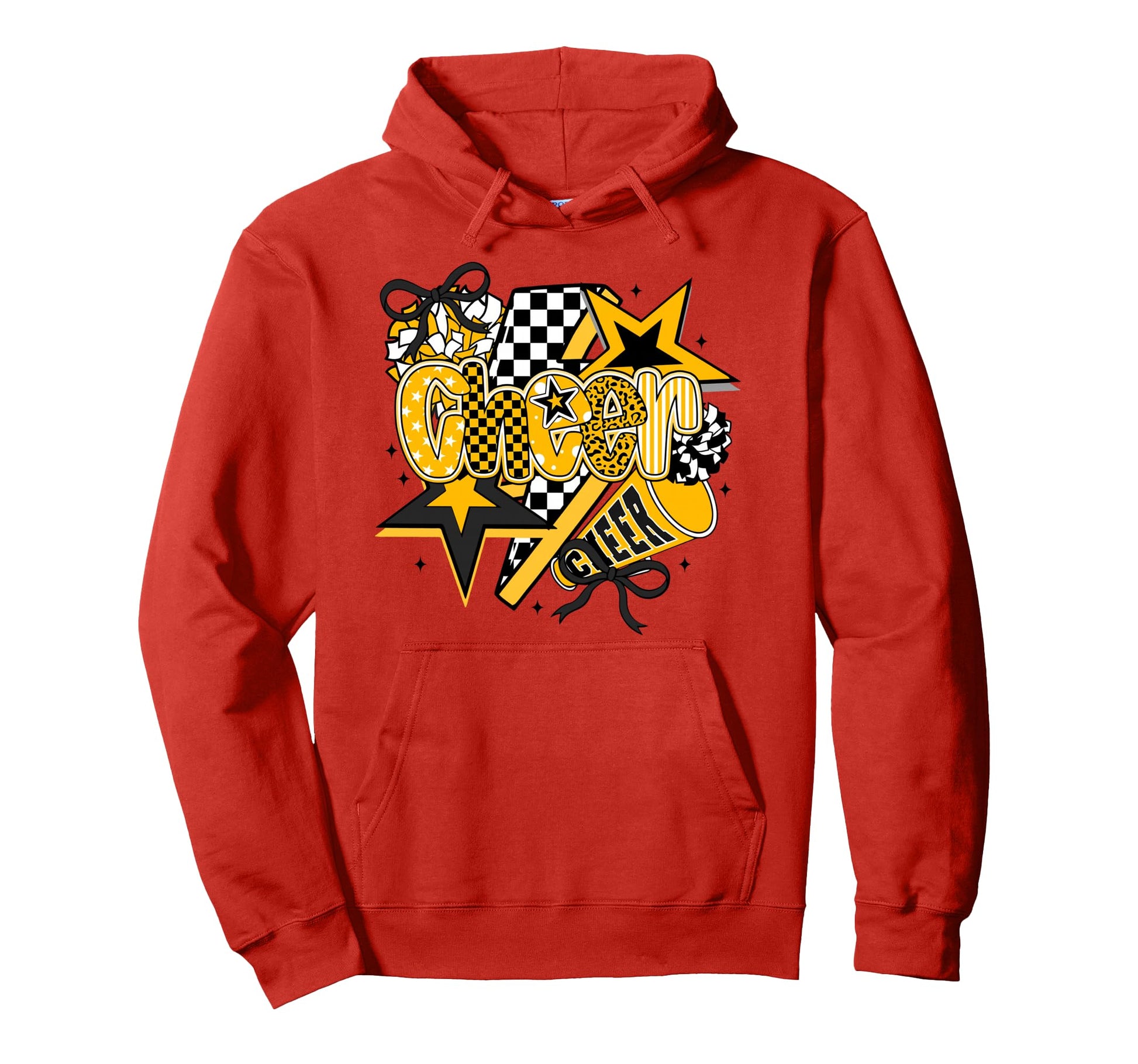 Preppy Game Day Cheer Mom Cheerleader Hoodie - Casual Everyday Wear Unisex - T-Shirt, Sweatshirt, Hoodie