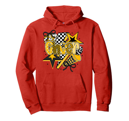 Preppy Game Day Cheer Mom Cheerleader Hoodie - Casual Everyday Wear Unisex - T-Shirt, Sweatshirt, Hoodie