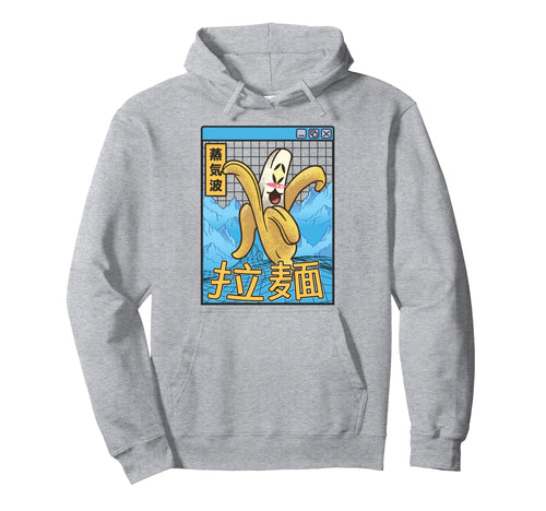 Happy Banana Digital Japan 80S Otaku Hoodie - Minimalist Print for Adults - T-Shirt, Sweatshirt, Hoodie