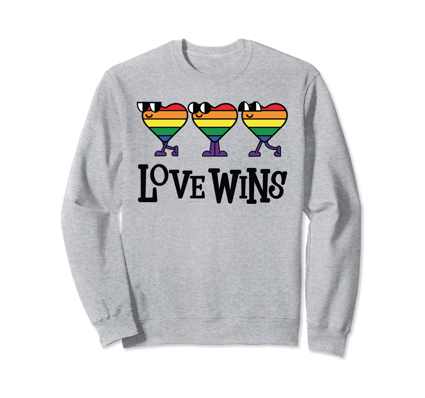 Lgbtq Love Wins Walking Rainbow Sweatshirt - Casual Everyday Wear Unisex - T-Shirt, Sweatshirt, Hoodie
