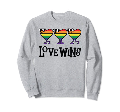 Lgbtq Love Wins Walking Rainbow Sweatshirt - Casual Everyday Wear Unisex - T-Shirt, Sweatshirt, Hoodie
