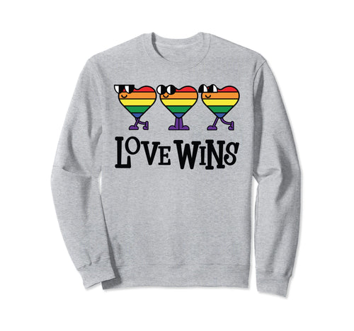 Lgbtq Love Wins Walking Rainbow Sweatshirt - Casual Everyday Wear Unisex - T-Shirt, Sweatshirt, Hoodie