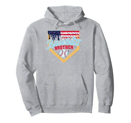 Baseball Brother Ice Cream Drip American Hoodie - Graphic Print for Adults - T-Shirt, Sweatshirt, Hoodie