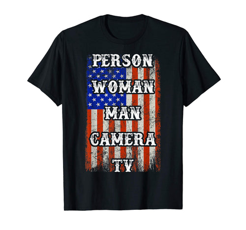 Person Camera Tv American Flag T-Shirt - Custom Art Print Unisex - T-Shirt, Sweatshirt, Hoodie