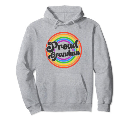 Proud Grandma Groovy Lgbtq Gay Pride Hoodie - Novelty Apparel Men Women - T-Shirt, Sweatshirt, Hoodie