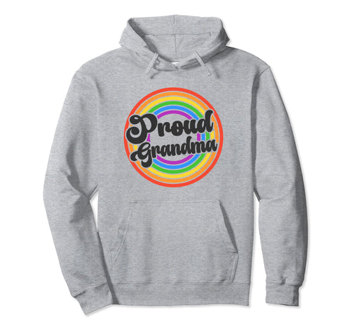 Proud Grandma Groovy Lgbtq Gay Pride Hoodie - Novelty Apparel Men Women - T-Shirt, Sweatshirt, Hoodie