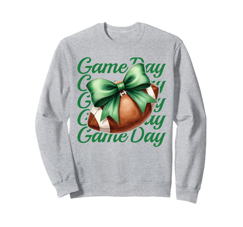 Cheer Fall Football Mom Green Sweatshirt - Minimalist Print for Adults - T-Shirt, Sweatshirt, Hoodie