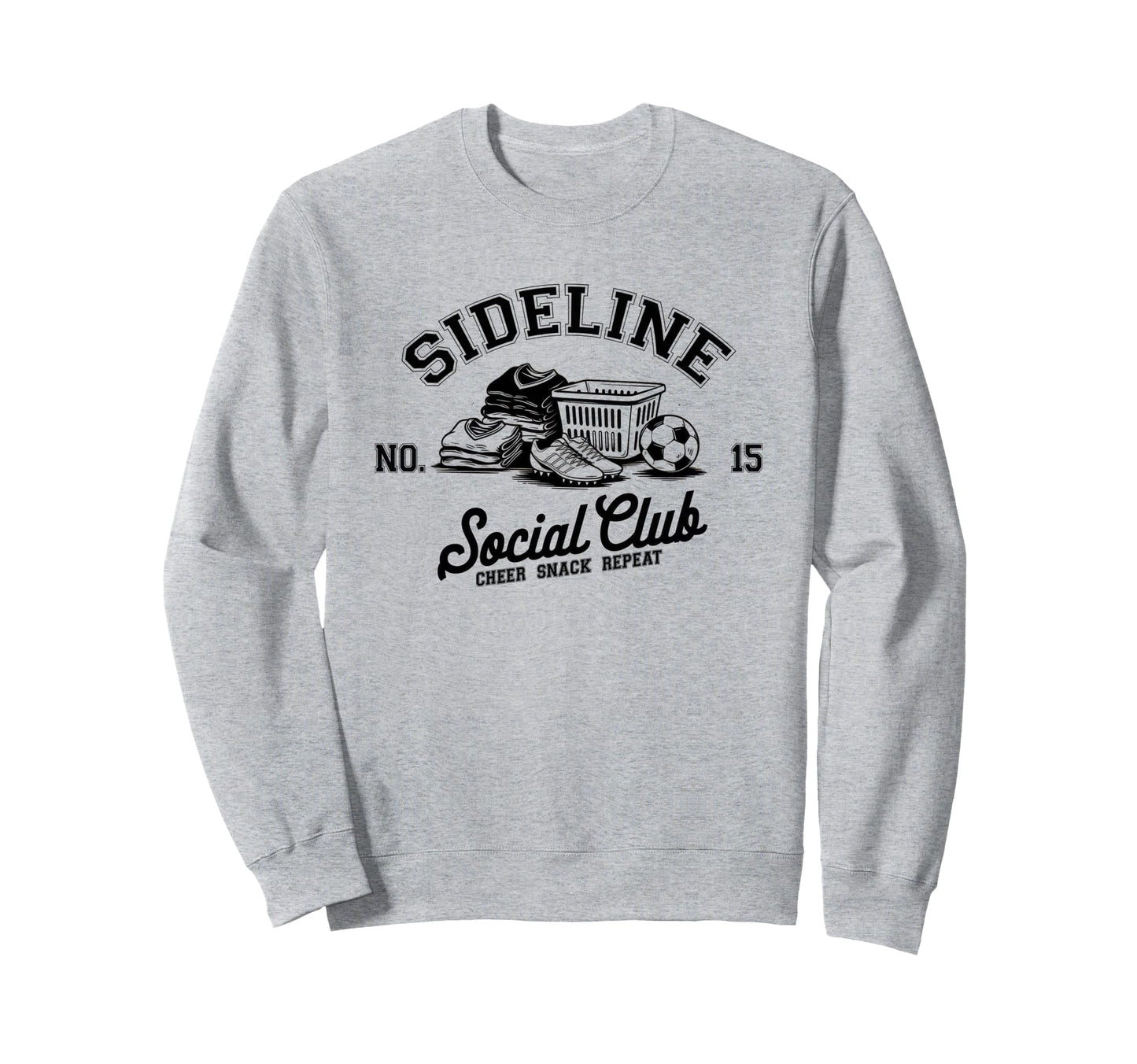 Sideline Social Club Soccer Mom Sweatshirt - Novelty Apparel for Adults - T-Shirt, Sweatshirt, Hoodie
