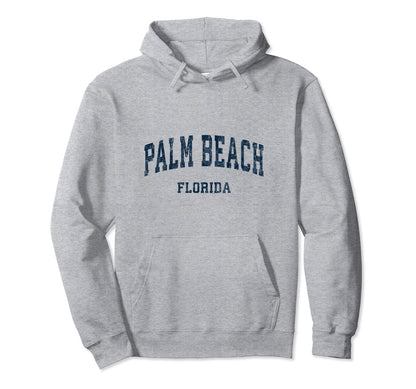 Palm Beach Florida Fl Varsity Sports Hoodie - Custom Art Print for Adults - T-Shirt, Sweatshirt, Hoodie