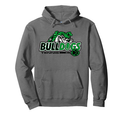Bulldogs Tennis Mom Game Day Mascot Green Hoodie - Novelty Apparel Unisex - T-Shirt, Sweatshirt, Hoodie