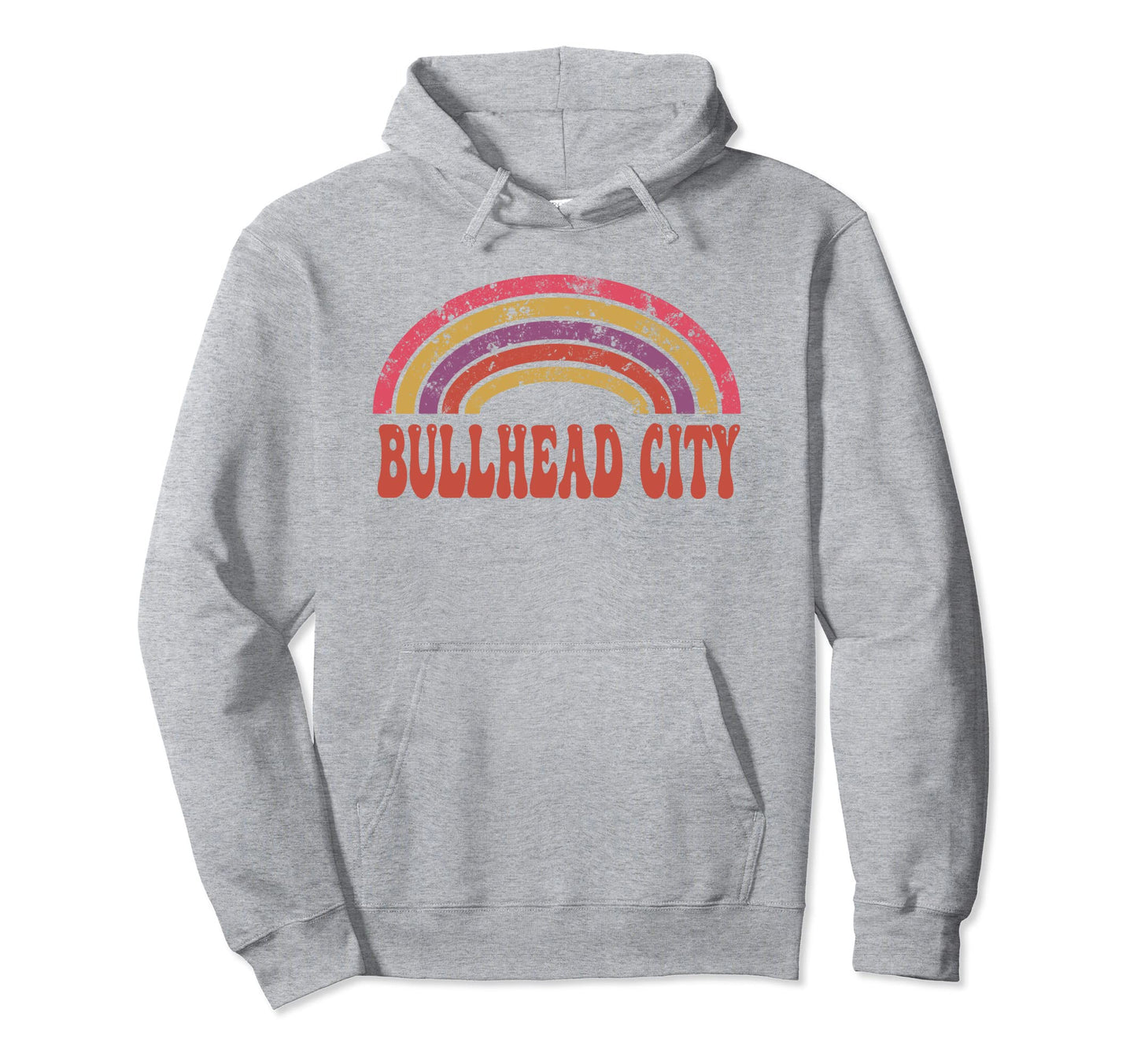 Bullhead City Hippie Rainbow 60S 70S Hoodie - Aesthetic Graphic Unisex - T-Shirt, Sweatshirt, Hoodie