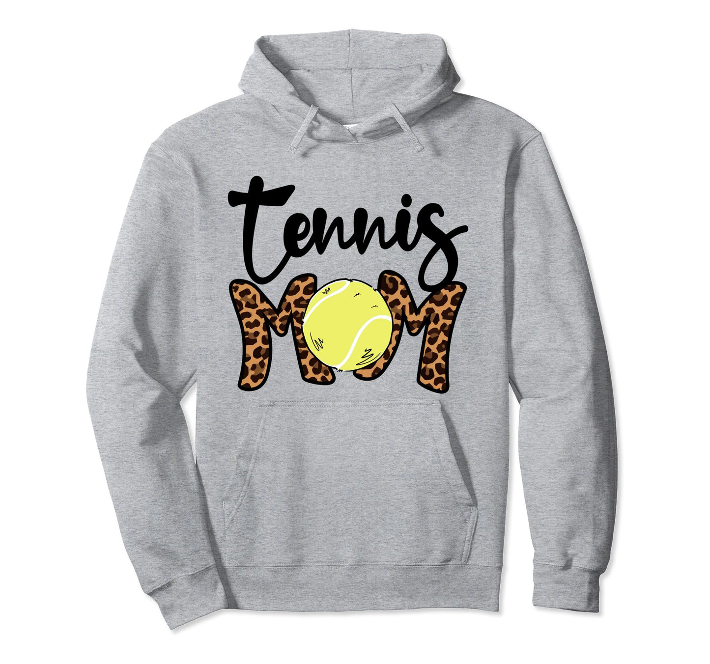 Tennis Mom Leopard Mama Mothers Day Hoodie - Minimalist Print for Adults - T-Shirt, Sweatshirt, Hoodie