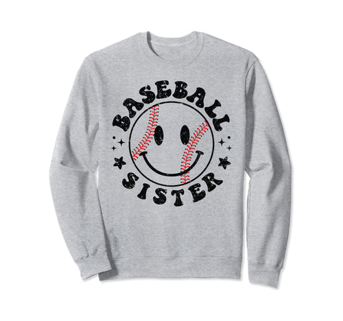 Baseball Sister Mothers Day Womens Sweatshirt - Streetwear Style for Adults - T-Shirt, Sweatshirt, Hoodie