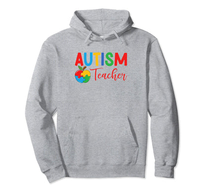 Autism Teacher Autism Month Awareness Hoodie - Casual Everyday Wear Unisex - T-Shirt, Sweatshirt, Hoodie