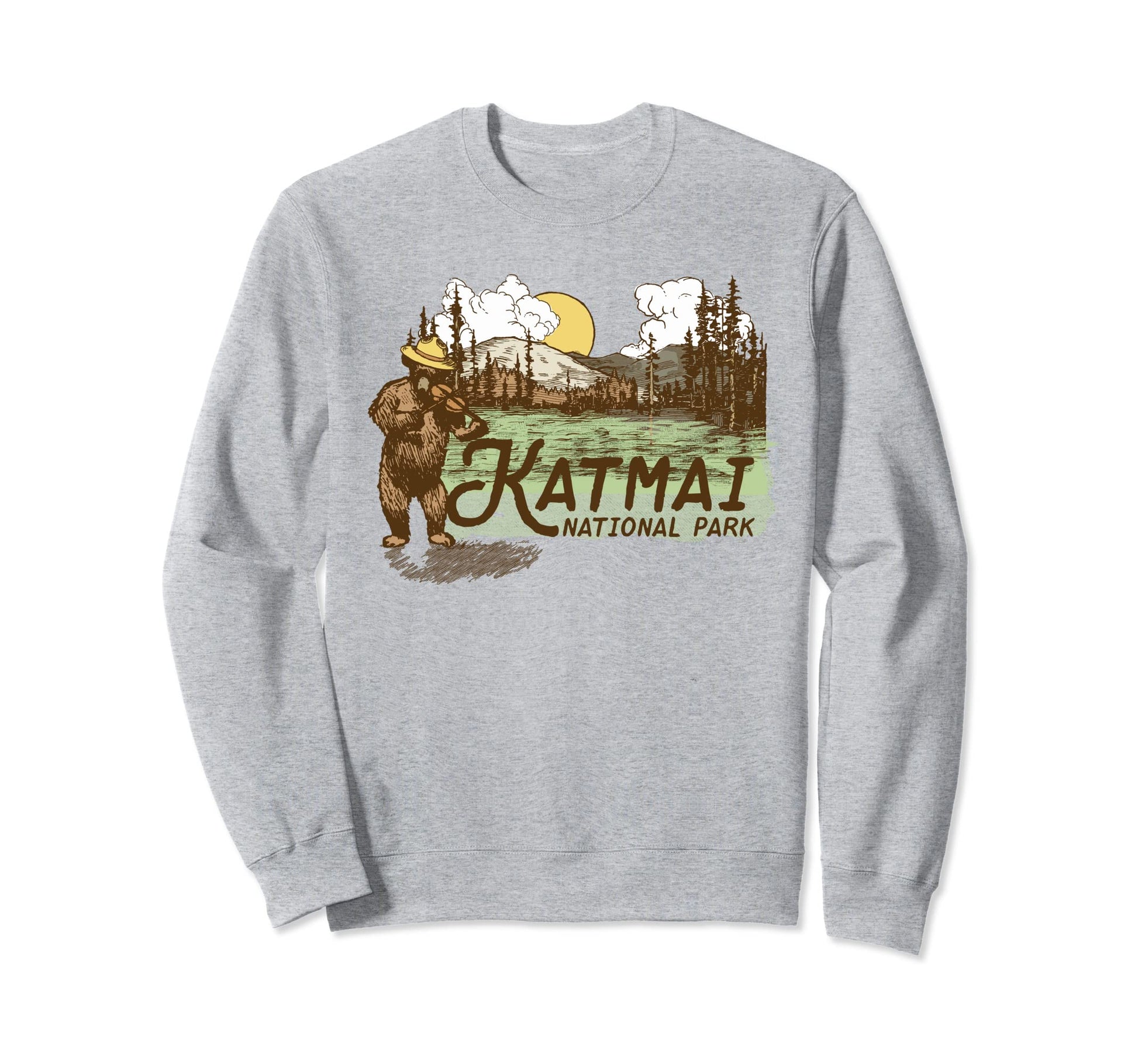 Katmai National Park Alaska Sweatshirt - Casual Everyday Wear for Adults - T-Shirt, Sweatshirt, Hoodie