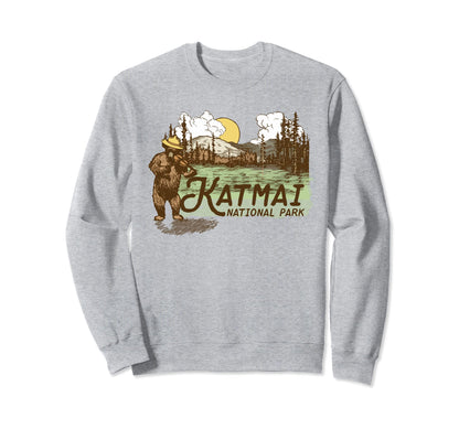 Katmai National Park Alaska Sweatshirt - Casual Everyday Wear for Adults - T-Shirt, Sweatshirt, Hoodie