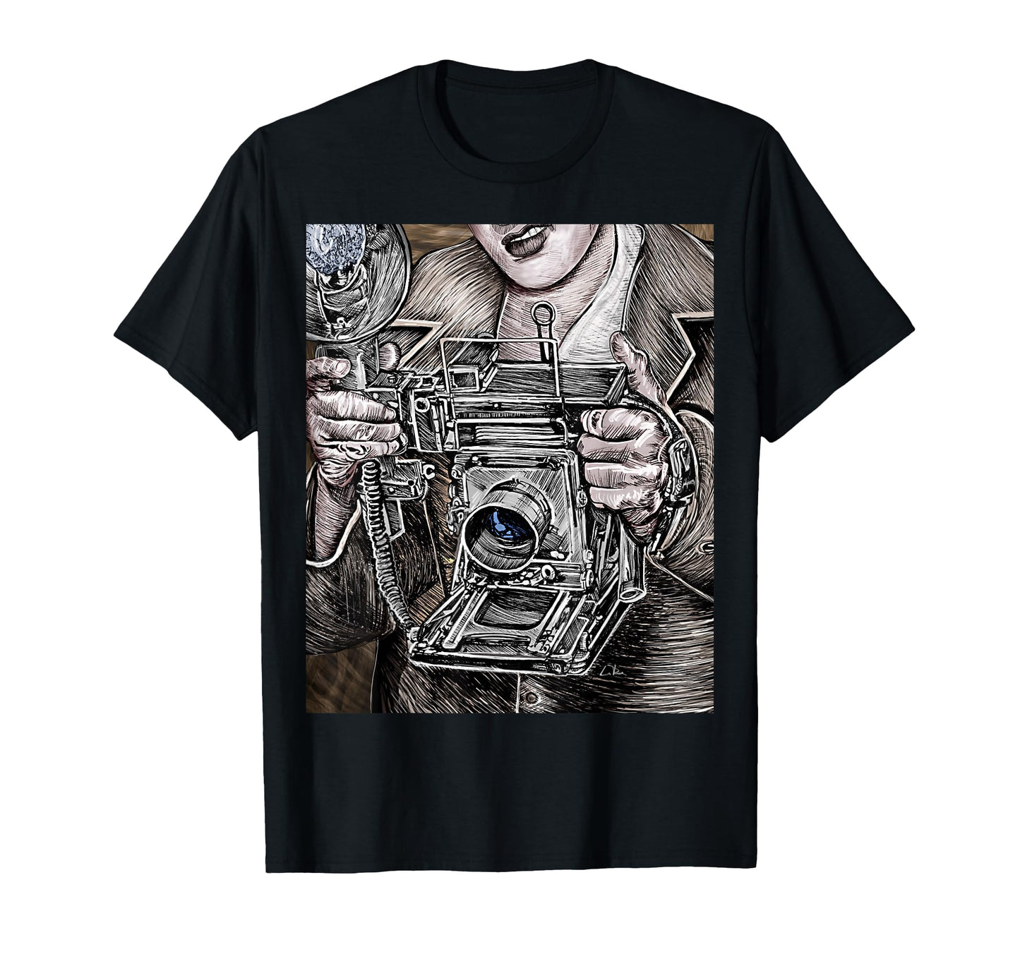 View Camera 4X5 Film Photographer T-Shirt - Fun Novelty Design for Adults - T-Shirt, Sweatshirt, Hoodie