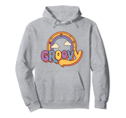 Groovy Hippie Rainbow 60S 70S Flower Hoodie - Casual Everyday Wear Unisex - T-Shirt, Sweatshirt, Hoodie