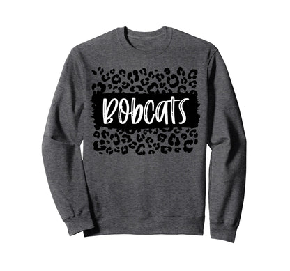 Bobcats Team Mascot School Spirit Sweatshirt - Unique Graphic for Adults - T-Shirt, Sweatshirt, Hoodie