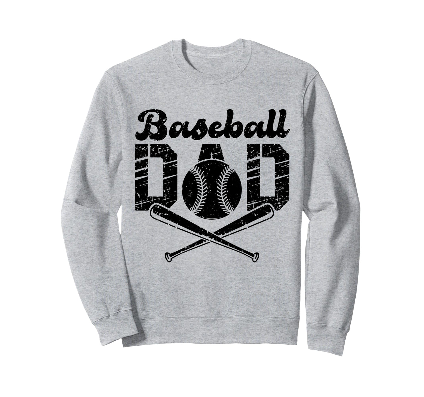 Baseball Dad Happy Fathers Day Wife Sweatshirt - Graphic Print Men Women - T-Shirt, Sweatshirt, Hoodie