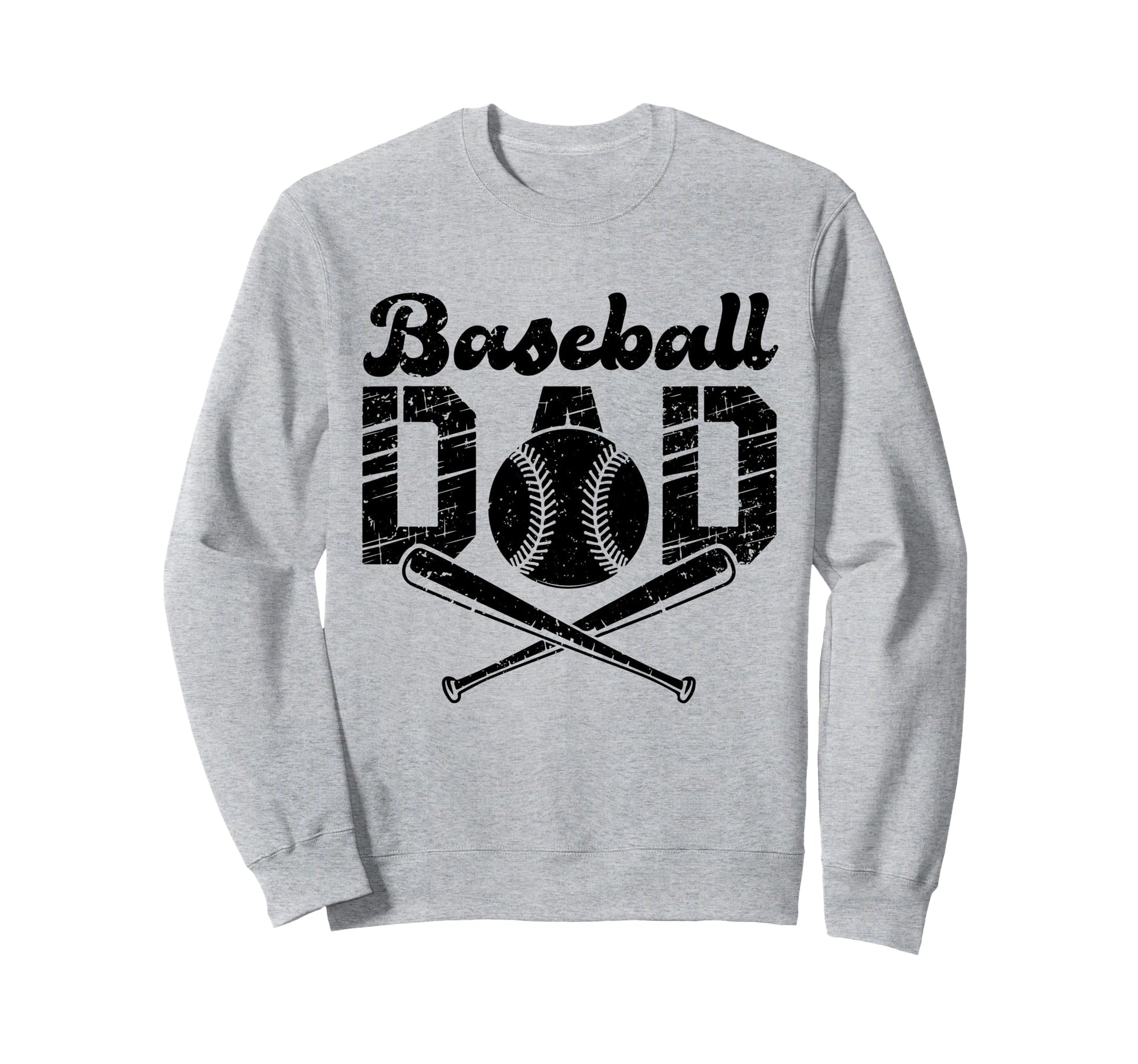 Baseball Dad Happy Fathers Day Wife Sweatshirt - Graphic Print Men Women - T-Shirt, Sweatshirt, Hoodie